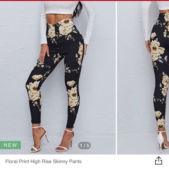 LuLaRoe Hi-Waist Floral Green Legging Pant Elastic Velvet Feel Foliage Print - Picture 16 of 16